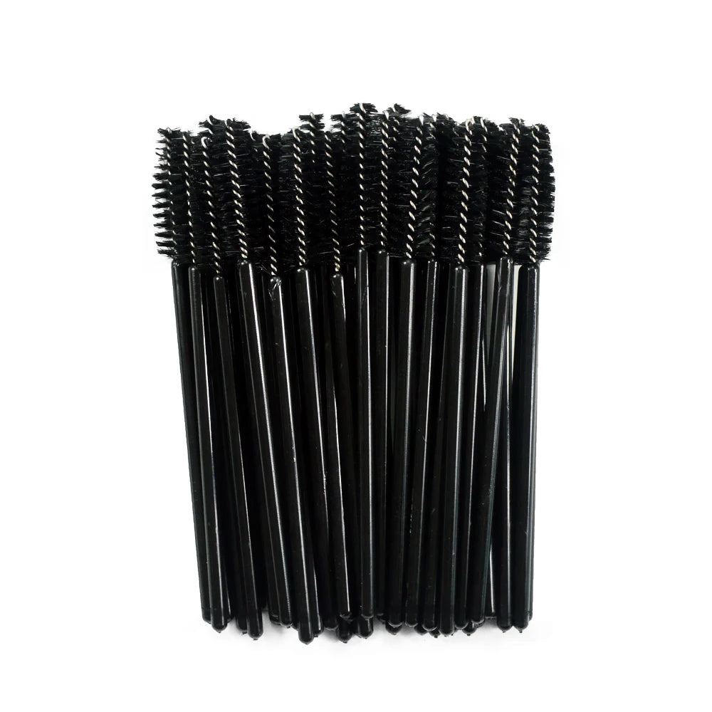 Set of 50 Crystal Eyelash Brushes – Disposable Brushes for Eyelash and Eyebrow Maintenance