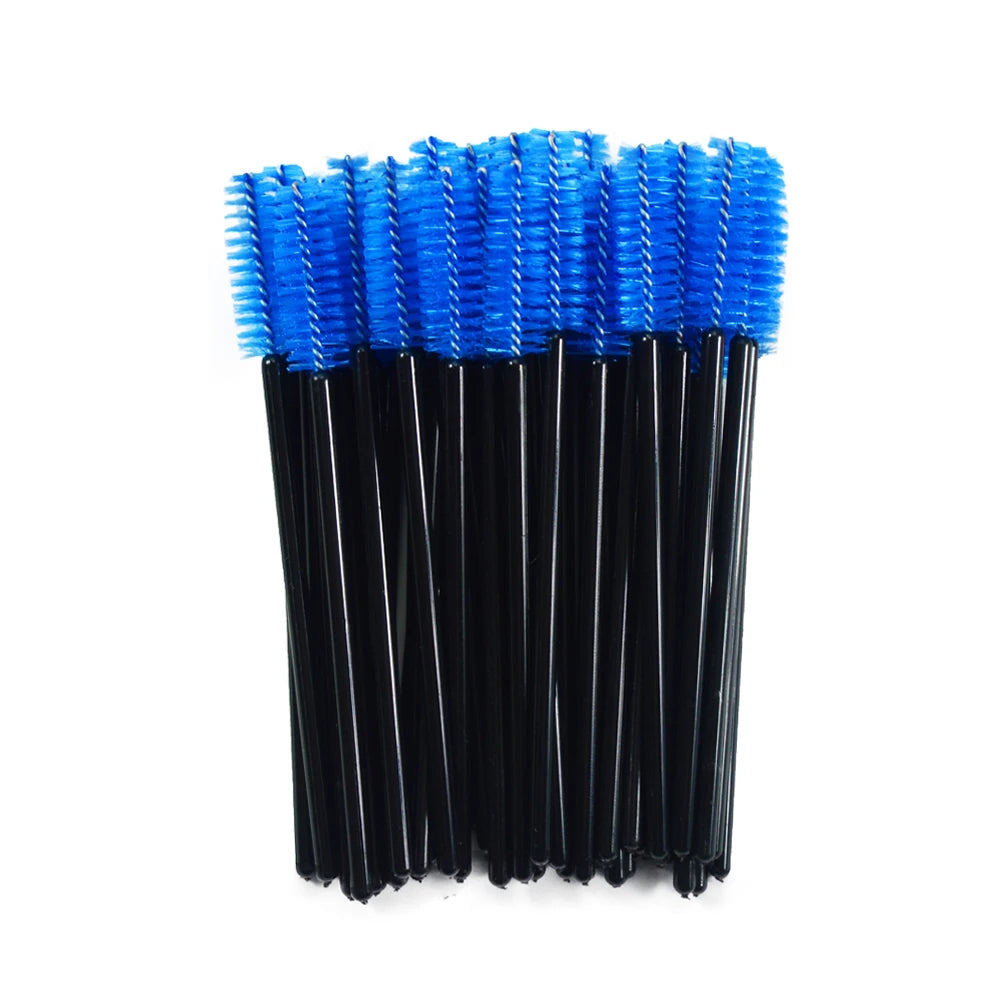 Set of 50 Crystal Eyelash Brushes – Disposable Brushes for Eyelash and Eyebrow Maintenance