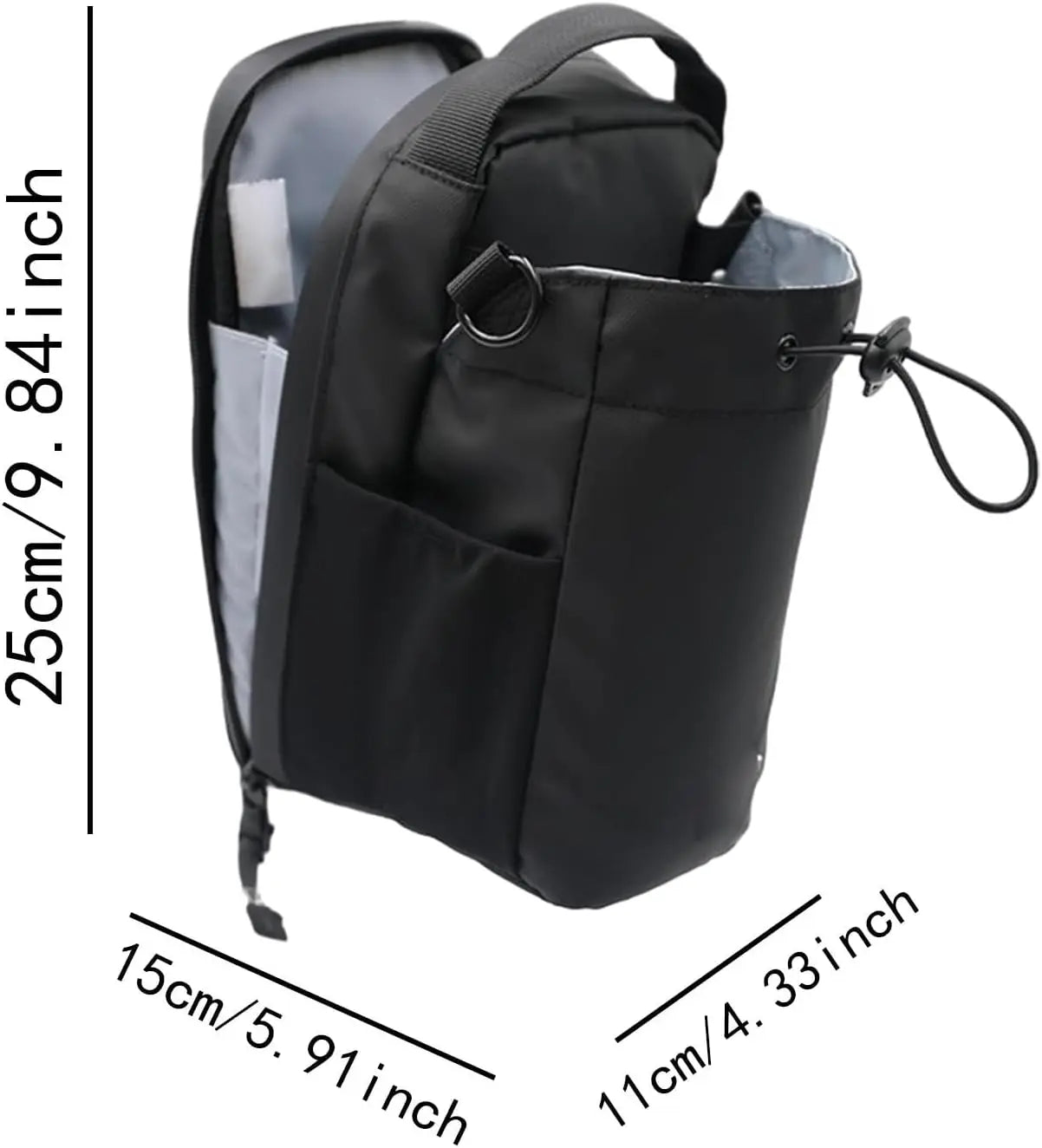 Magnetic Water Bottle Bag Large Capacity Specific Water Cup Holder with Strong Magnet Portable Bag for Outdoor Sports Gym Camp