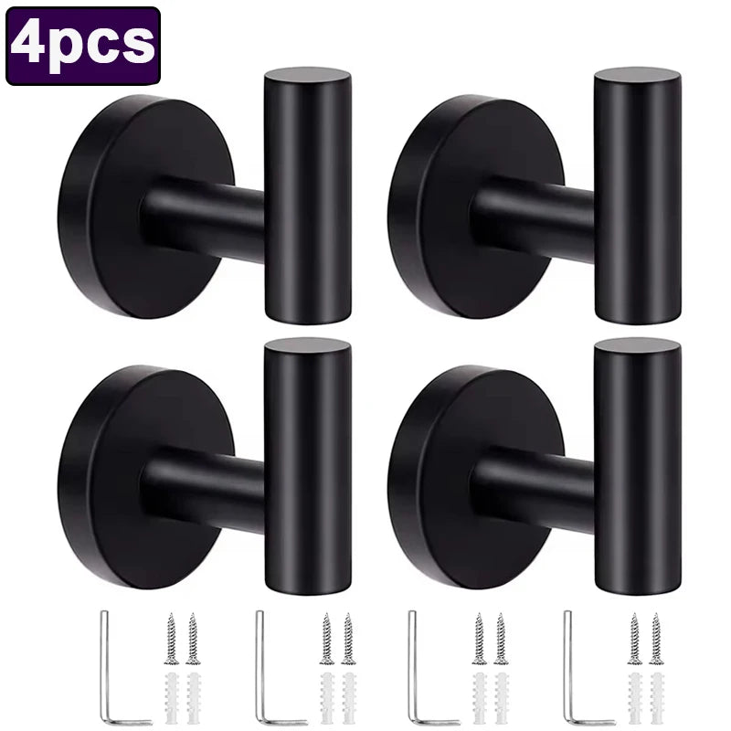 Stainless steel wall hooks with screws - the perfect solution for efficient organization of your spaces. Ideal for the bathroom, hallway, kitchen, office or bedroom.