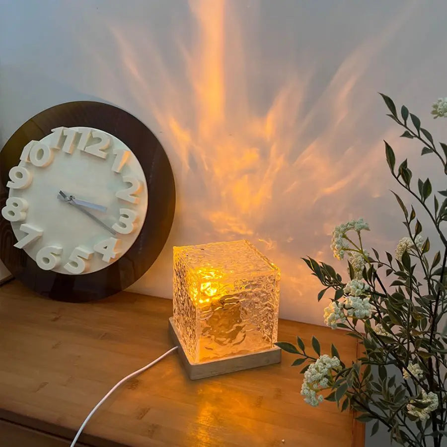 LED lamp with water wave projection, romantic atmosphere, gift for couples