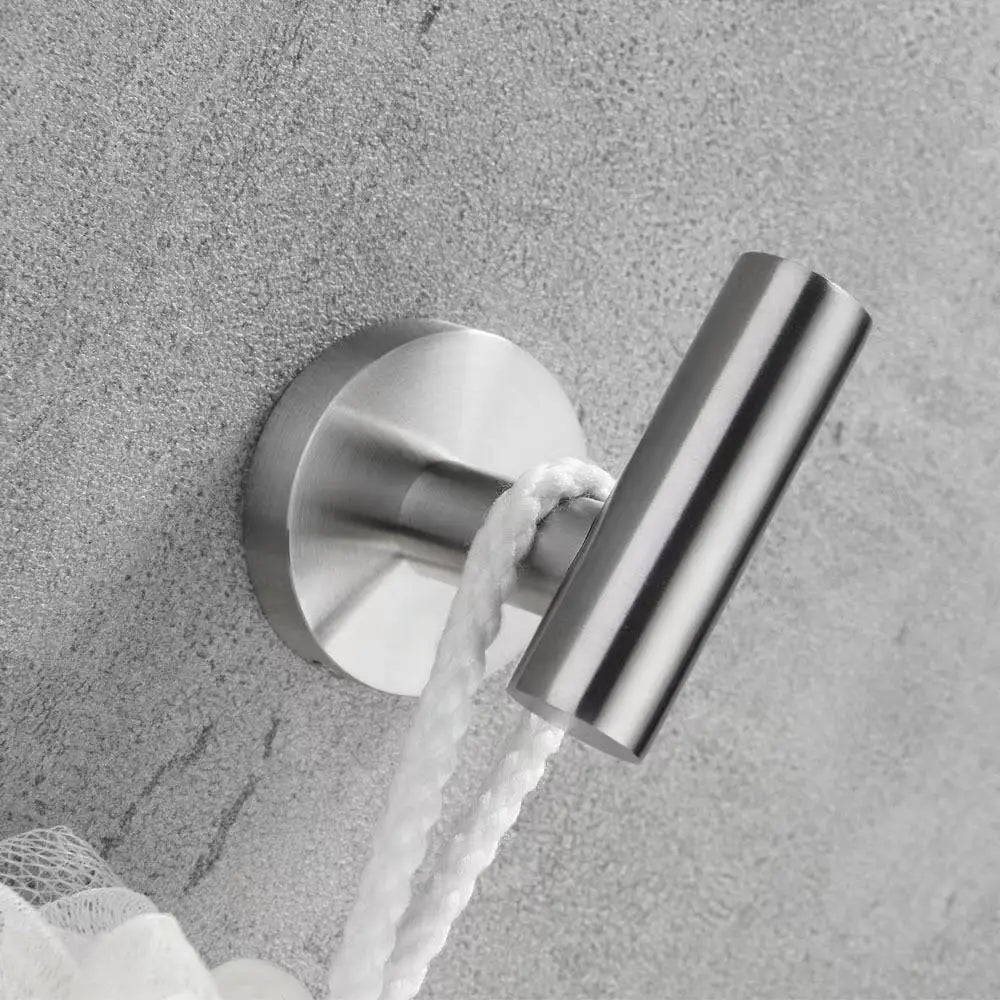 Stainless steel wall hooks with screws - the perfect solution for efficient organization of your spaces. Ideal for the bathroom, hallway, kitchen, office or bedroom.