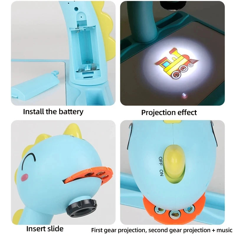 Mini LED Drawing Projector – Educational and Creative Play for Kids