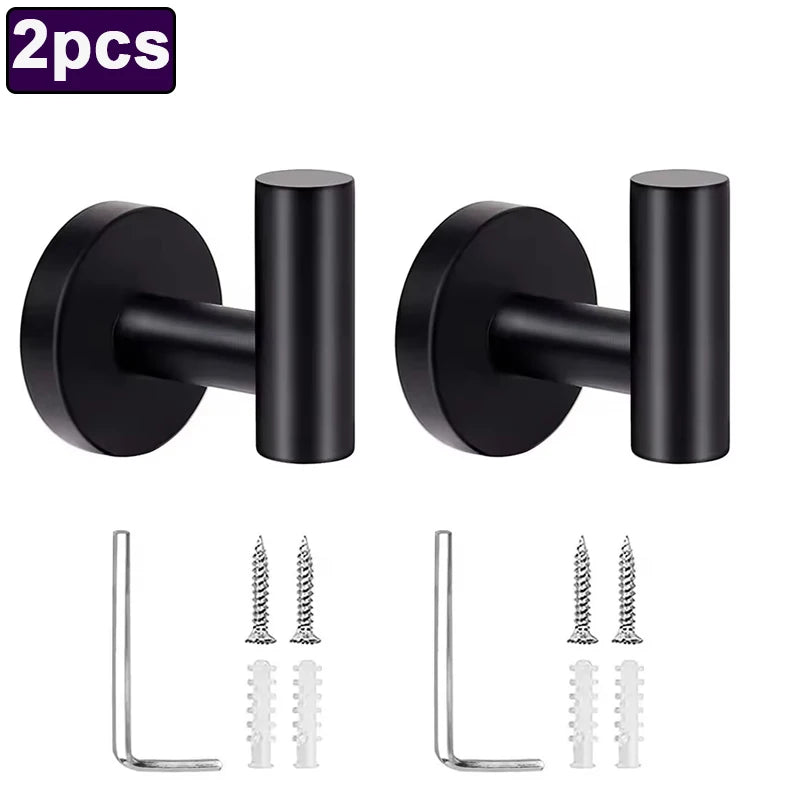 Stainless steel wall hooks with screws - the perfect solution for efficient organization of your spaces. Ideal for the bathroom, hallway, kitchen, office or bedroom.