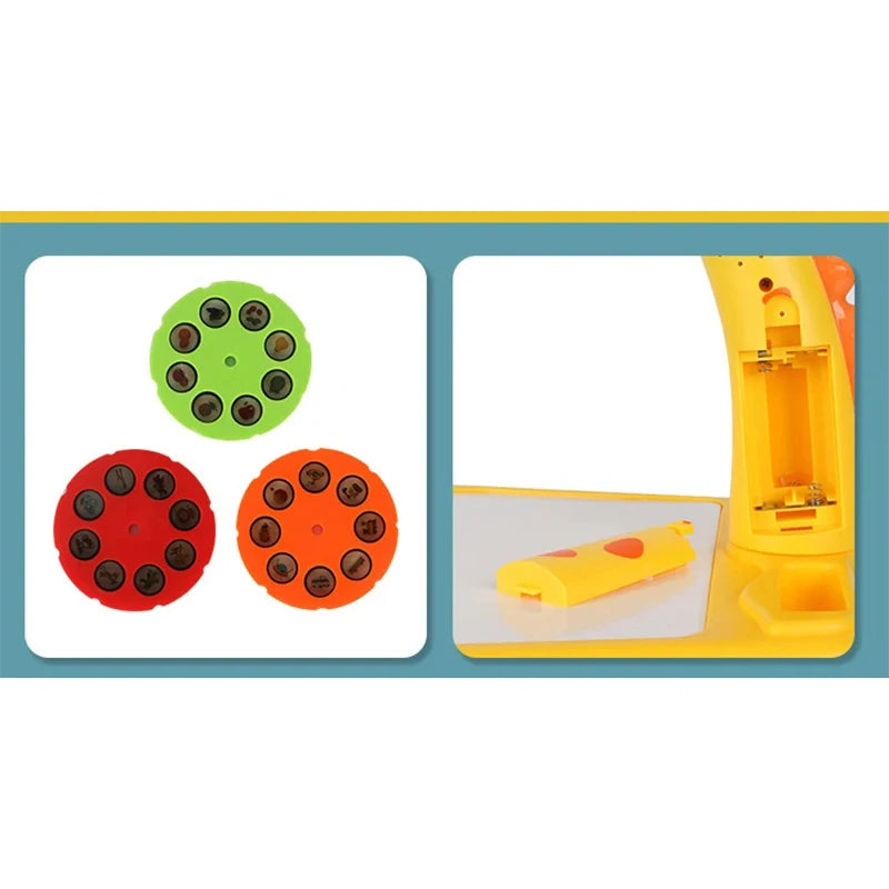 Mini LED Drawing Projector – Educational and Creative Play for Kids