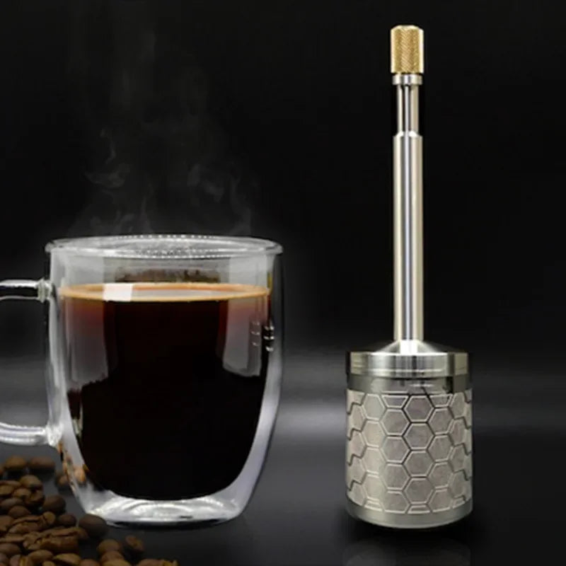 Portable Coffee, Tea and Latte Maker - Reusable Press Blender for Travel, Office and Everyday Use. Fast Brewing, Intensity Control and Compact Design.