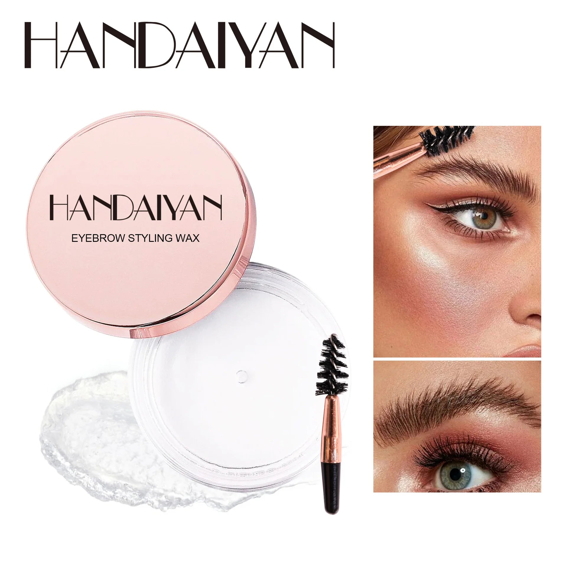 Transparent Eyebrow Gel with Brush – Long-Lasting Hold, Natural Look