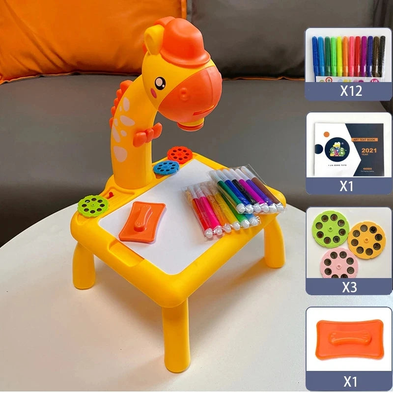 Mini LED Drawing Projector – Educational and Creative Play for Kids