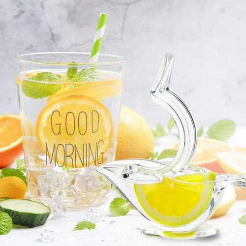 Bird-shaped manual orange squeezer – Quick and efficient citrus juicer with a playful and portable design. Ideal for home, office or travel.