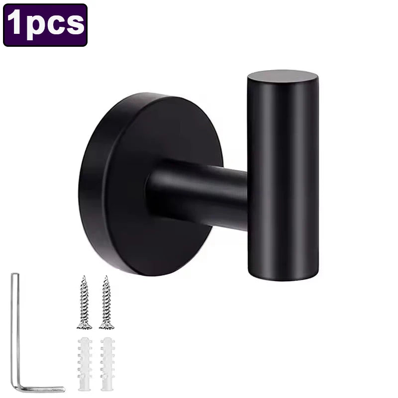 Stainless steel wall hooks with screws - the perfect solution for efficient organization of your spaces. Ideal for the bathroom, hallway, kitchen, office or bedroom.